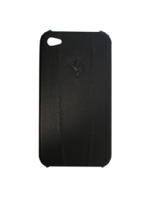 Funda Ferrari Caballito en piel negra para iPhone 4