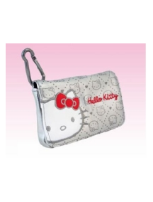 Funda de piel Hello Kitty horizontal plata