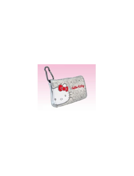 Funda de piel Hello Kitty horizontal plata