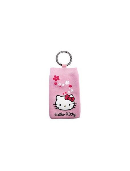 Funda calcetín Hello Kitty rosa con flores