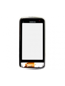 Carcasa frontal Nokia C6-01 plata