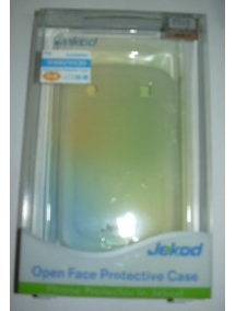 Funda TPU + lámina de disp. Jekod Blackberry 9900 blanca