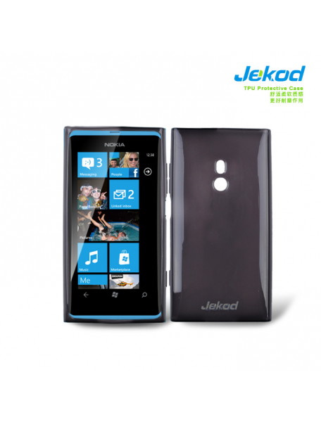Funda TPU + lámina de display Jekod Nokia 800 Lumia negra