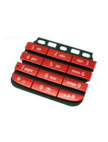 Teclado Nokia 300 Asha rojo