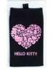 Funda calcetín Hello Kitty negra corazón