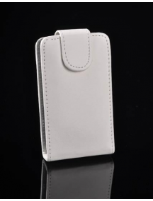 Funda de solapa en piel Telone para Nokia 500 blanca