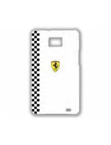 Protector trasero rígido Ferrari scuderia blanco Samsung i9100 S