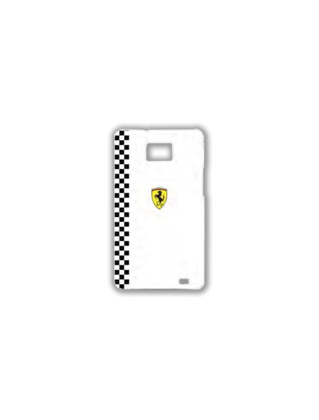 Protector trasero rígido Ferrari scuderia blanco Samsung i9100 S