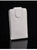 Funda solapa en piel Telone para Samsung i9100 Galaxy S II blanc