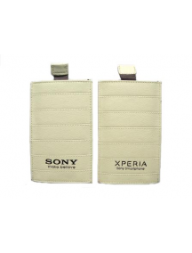 Funda - bolsa Sony Ericsson Xperia S LT26i con cinta blanca