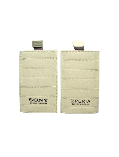 Funda - bolsa Sony Ericsson Xperia S LT26i con cinta blanca