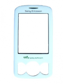 Carcasa frontal Sony Ericsson W100i Spiro blanca - verde
