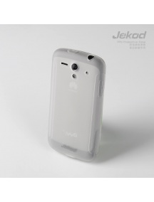 Funda TPU + lámina de disp. Jekod Huawei Ascend G300 blanca