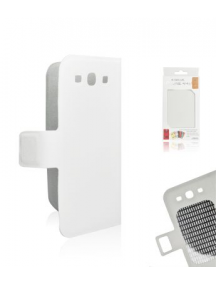 Funda libro slim Samsung Galaxy S III i9300 blanca