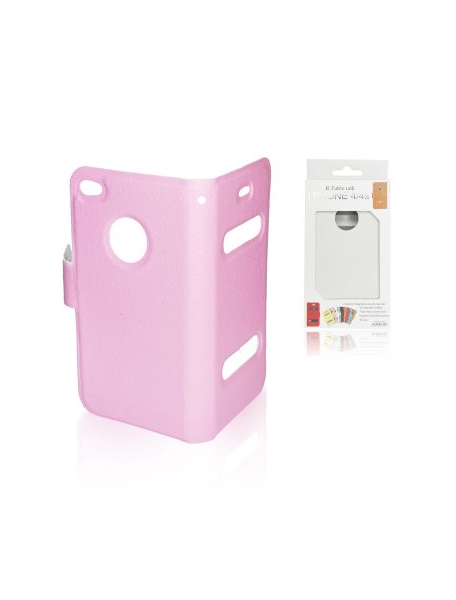 Funda libro slim iPhone 4 - 4S rosa