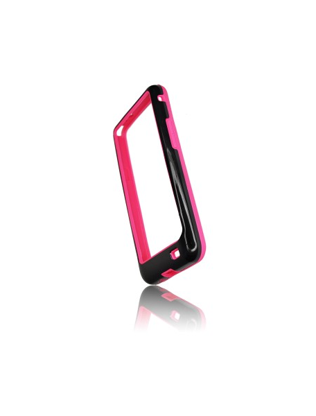 Funda bumpers Forcell Samsung Galaxy S II i9100 negra - rosa