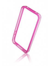 Funda bumper Forcell iPhone 4 - 4S rosa - blanca