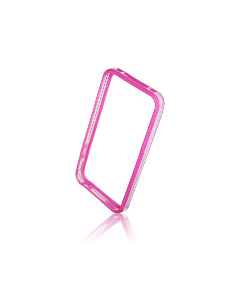 Funda bumper Forcell iPhone 4 - 4S rosa - blanca