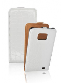 Funda de solapa Forcell Croco Samsung Galaxy S III i9300 blanca