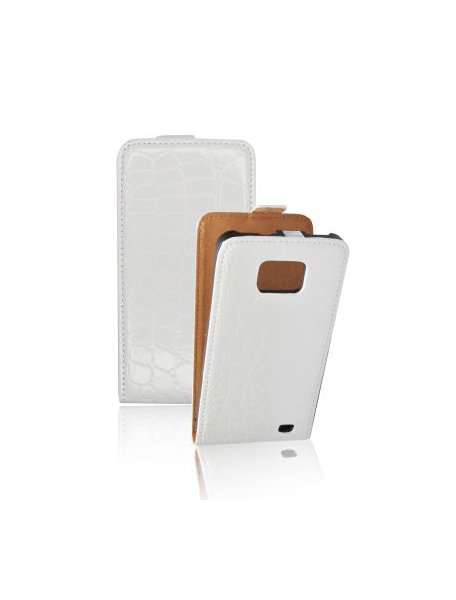 Funda de solapa Forcell Croco Samsung Galaxy S III i9300 blanca