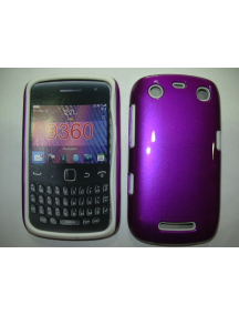 Funda de silicona Blackberry 9360 blanca - lila
