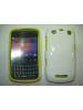 Funda de silicona Blackberry 9360 amarilla - blanca
