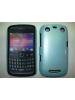 Funda de silicona Blackberry 9360 negra - celeste