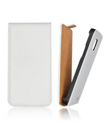 Funda de solapa Forcell Slim HTC One S blanca