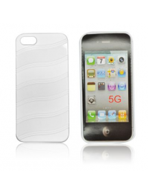 Funda TPU ondas Apple iPhone 5 blanca