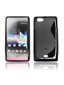 Funda TPU S-case Sony Ericsson Xperia Miro ST23i negra