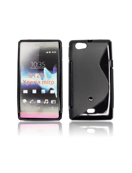 Funda TPU S-case Sony Ericsson Xperia Miro ST23i negra