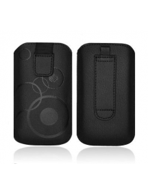 Funda cartuchera en piel Forcell Samsung i9300 Galaxy S III negr