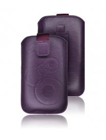 Funda cartuchera en piel Forcell Samsung i9300 Galaxy S III lila