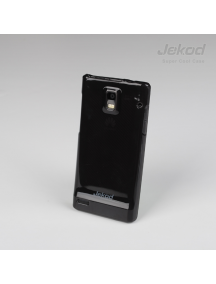 Funda TPU + lámina de display Jekod Huawei Ascend P1 negra
