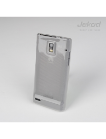 Funda TPU + lámina de display Jekod Huawei Ascend P1 blanca