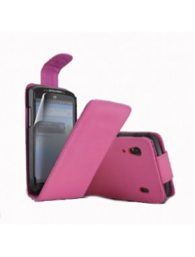 Funda solapa en piel ZTE V960 Skate rosa