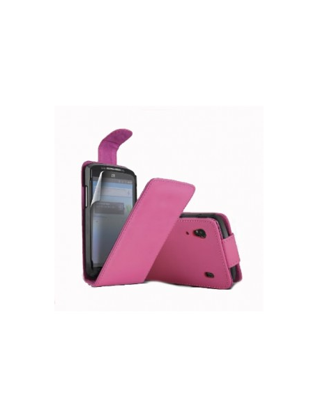 Funda solapa en piel ZTE V960 Skate rosa