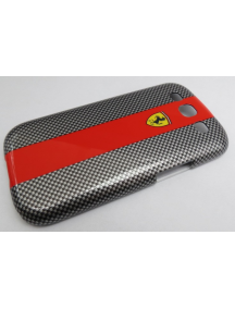 Funda Ferrari rígida Carbono - roja Samsung i9300 Galaxy SIII