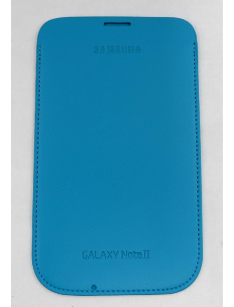Funda de piel Samsung EFC-1J9LB N7100 Galaxy Note 2 azul