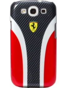 Funda Ferrari rígida carbono - escudería roja Samsung i9300