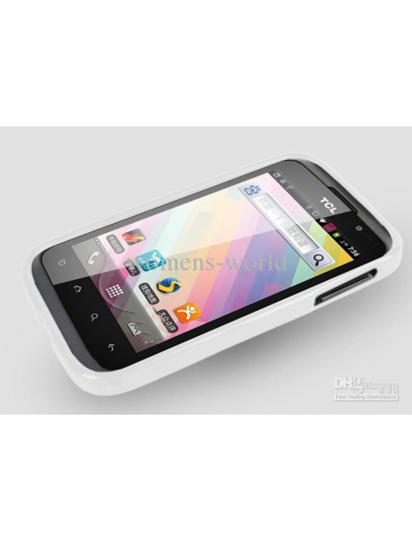 Funda de silicona TPU Alcatel 991 blanca