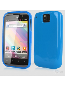 Funda de silicona TPU Alcatel 991 azul