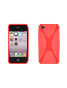 Funda TPU Telone x-case Iphone 4 - 4s roja