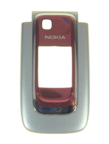 Carcasa frontal Nokia 6131 Plata - Rojo