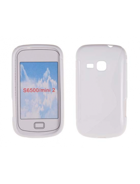 Funda TPU S-Case Telone Samsung S6500 Galaxy Mini 2 blanca