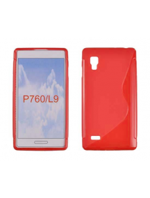 Funda TPU S-Case Telone LG L9 P760 roja