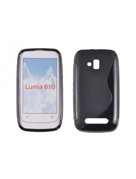 Funda TPU S-Case Telone Nokia Lumia 610 negra