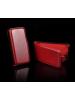 Funda de solapa en piel Telone Slim HTC Desire C roja