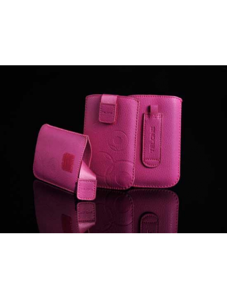 Funda cartuchera en piel Telone rosa Samsung i9300