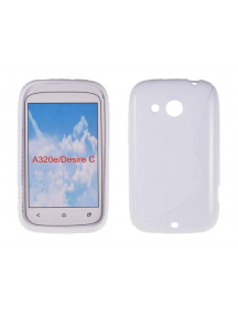 Funda TPU S-case HTC Desire C blanca